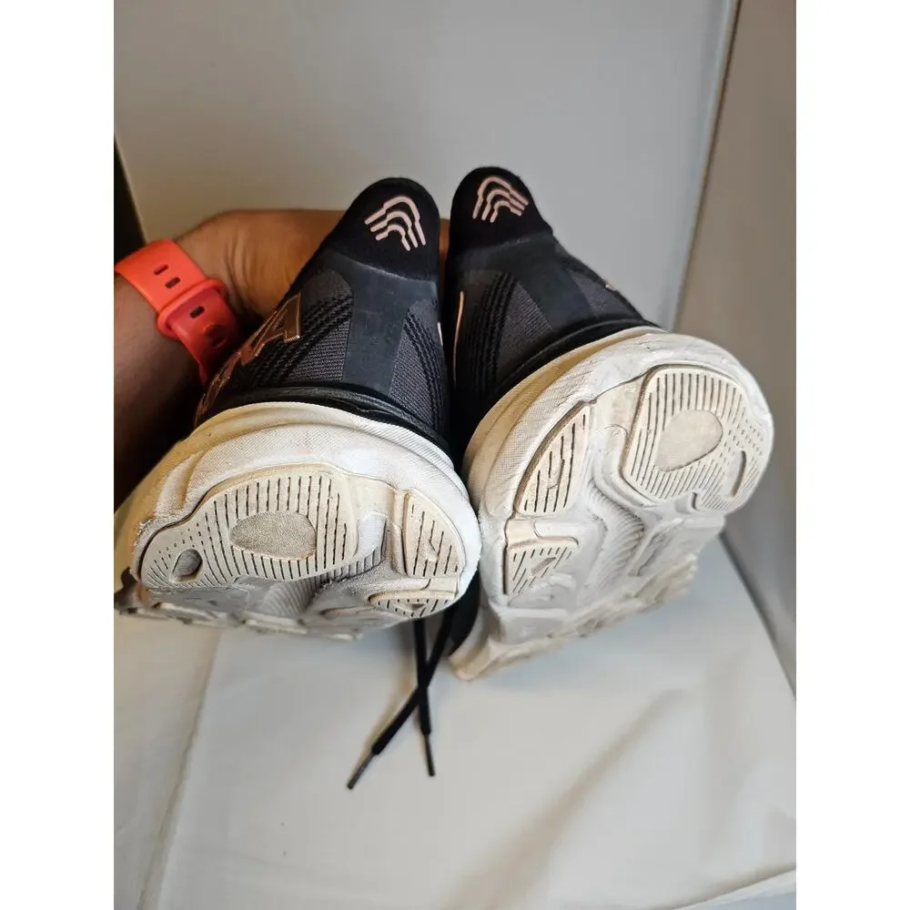 Hoka One One Womens Clifton 8 Black Running Shoes Sneakers 8D